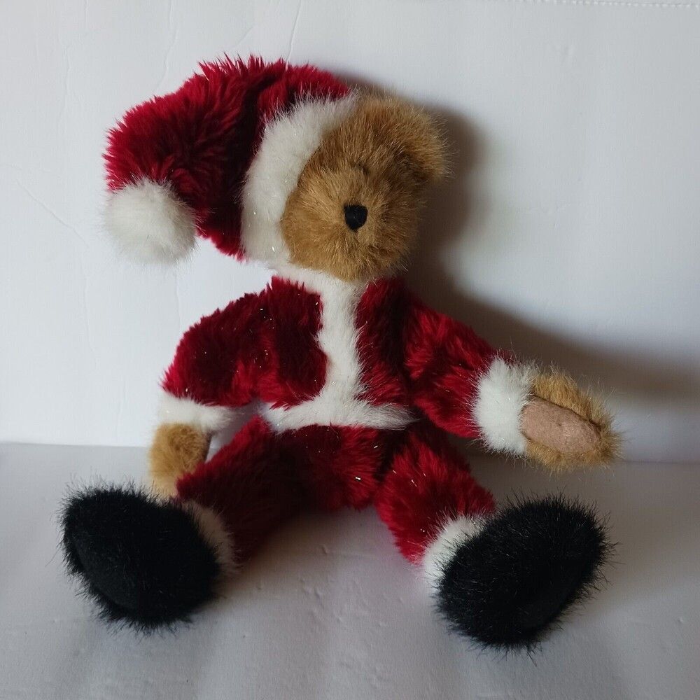 Vintage 2005 Boydโs Collection Christmas Bear Red Santa Suit Jointed Holidays